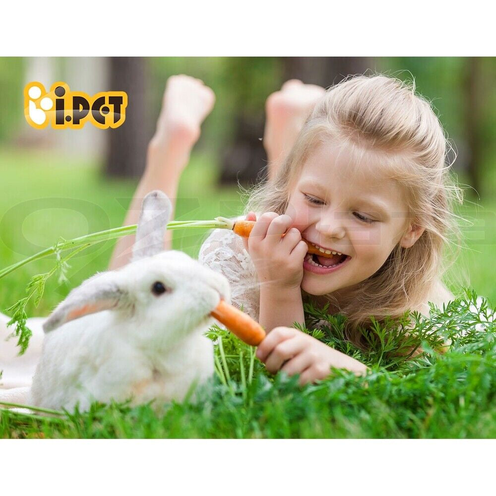 I.Pet Chicken Coop Rabbit Hutch Large Run Wooden Outdoor Pet Bunny Cage House